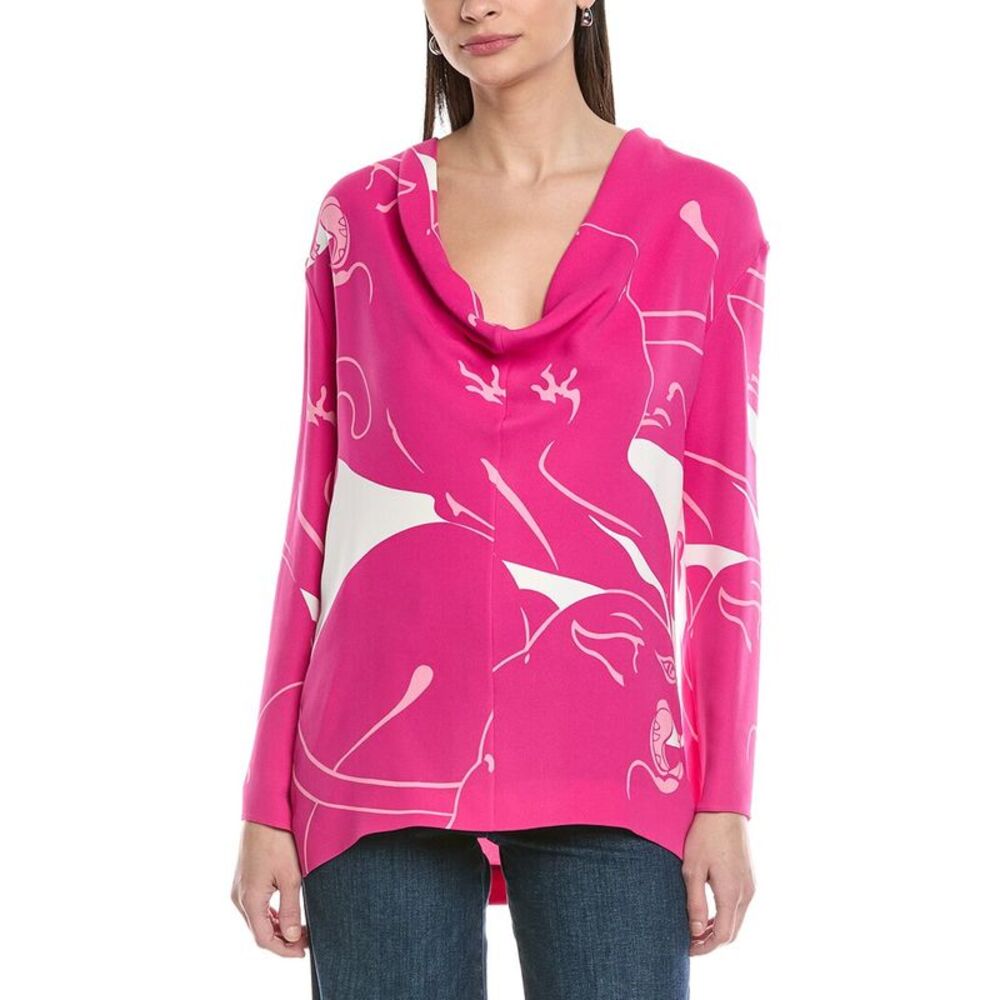 Valentino Womens Convertible Silk Top